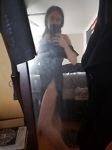 Black Dress Leg And Cock Silhouette