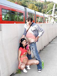 Horny Couple Loves Railway