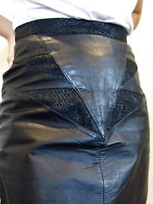 Primero De Mayo Anivesario Varios Leather Skirt