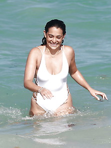 Natalie Martinez Swimsuit Pokies Beach In Miami 7-8-17