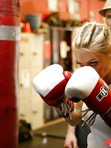 Blonde Knockout Gets Brutally Banged By Her Big-Dicked Boxing Co
