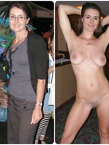 Amateurs Exposed Dressed Undressed Before After Clothed Unlo