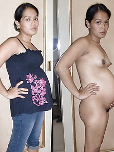 Very Hairy Pregnant Asian Laya,  Eight Months Pregnant Have S