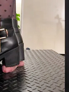 Work Colleague Crushing Your Cock And Balls In Leather Blawo