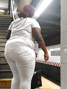 Pyt Bbw Sexy Ass Booty Meat In White Pants.