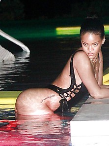 Rihanna At A Pool In Miami