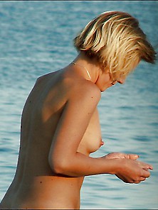 Nude Beach --- Milf With Small Tits Hidden