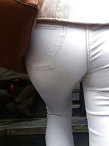 Spy White Jeans Sexy Ass Teens Girl Romanian