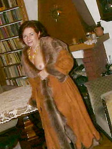 Posing In Her Fur Coat
