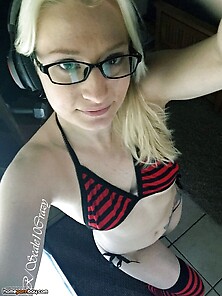 Nerdy Amateur Blond Wife Exposed