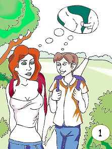 With Mom On The Hike! Porn Comic!