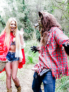 Red Riding Hood Whore Gets Her Pussy Destroyed By A Hung Bad Wol