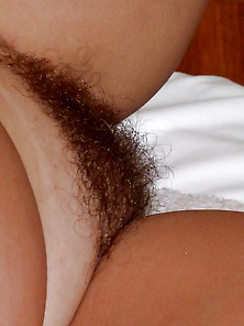 Hairy Cunt My Wife Peeks Out From Under Her Panties.