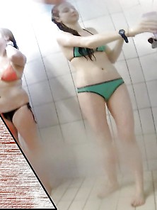 In The Pool Shower Nn In Bikini